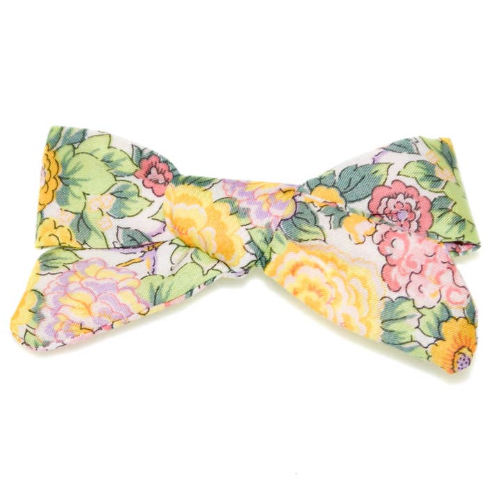 Liberty Elysian Day Soft Bow Clip - GGHC421 GREEN/YELLOW for wholesale by Goody Gumdrops