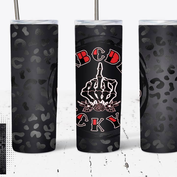 ABCDEFU version 2, 20oz Double Walled Tumbler for wholesale by Twisted Tumbler, LLC