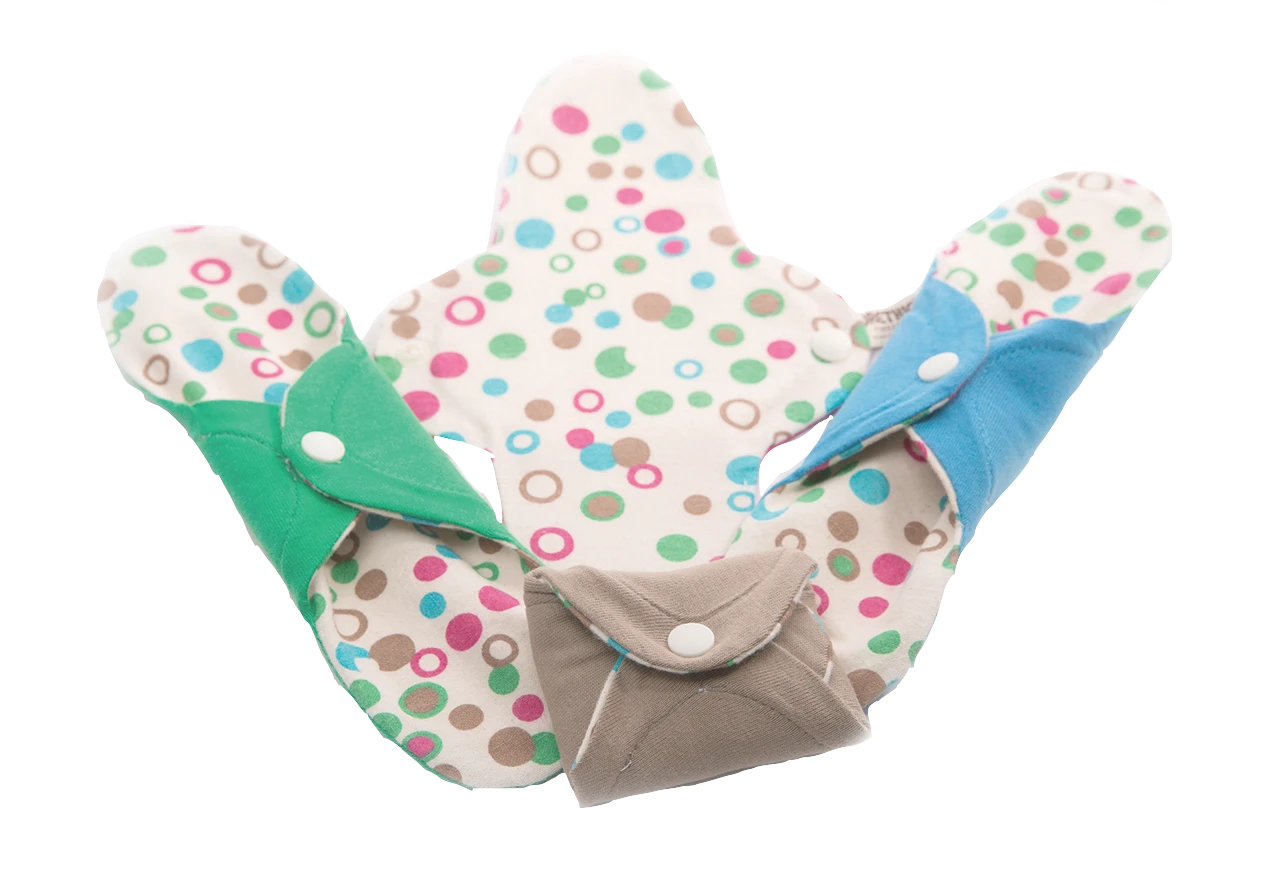 Orethic - Wholesale Period Underwear - Women's - Organic Sanitary Pads Polkadots - Pack 6 Multisize s-m-l16