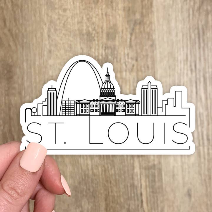 St. Louis Skyline Sticker (20 Color Options) for wholesale by The State Stickers