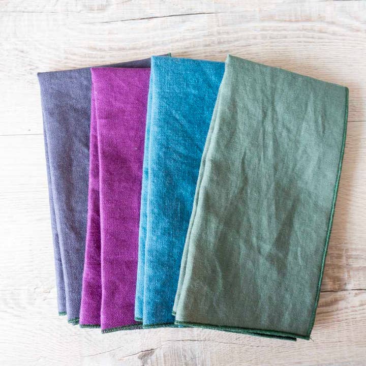Curated 100% Linen Napkins - Royal Flush Mix for wholesale by West Coast Handmade