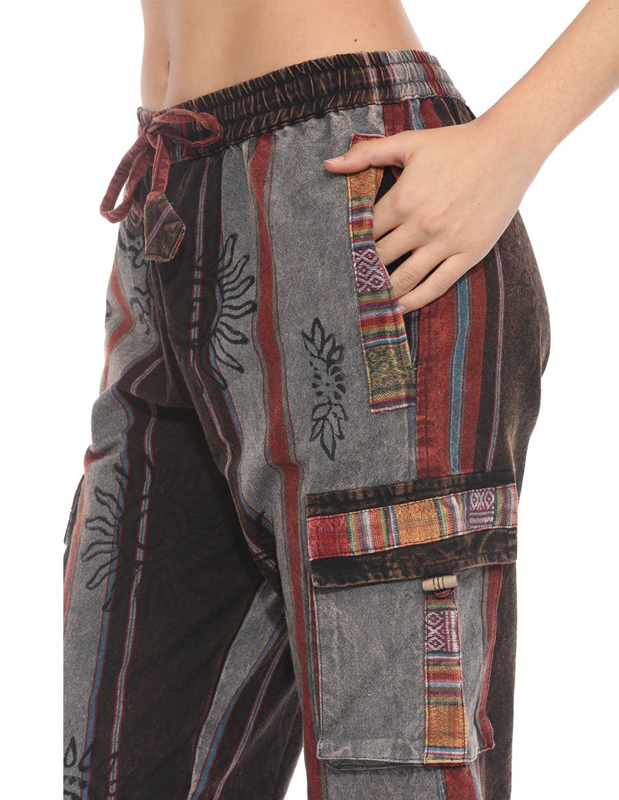 The Collection Royal / Royal Handicrafts - Wholesale Pants - Women's - Cotton Washed Boho Hippie Genie Pants6