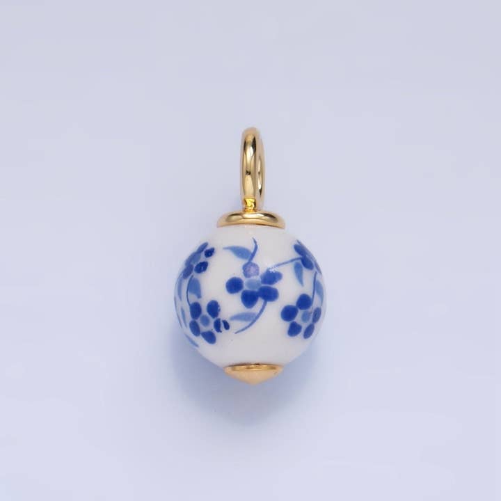 Aim Eternal - Wholesale Individual charm/pendant - 24K Gold Filled Nature Floral Mushroom Pet Sea Sell Ceramic Drop Charm11