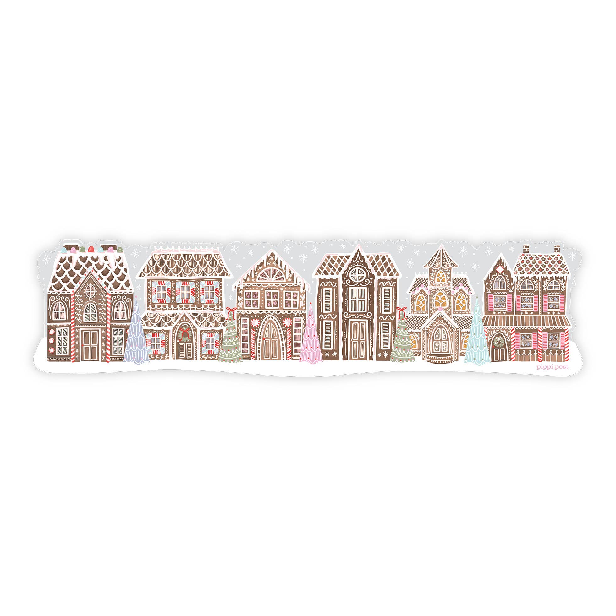 Pippi Post - Wholesale Bookmark - Gingerbread Village Christmas Transparent Bookmark0