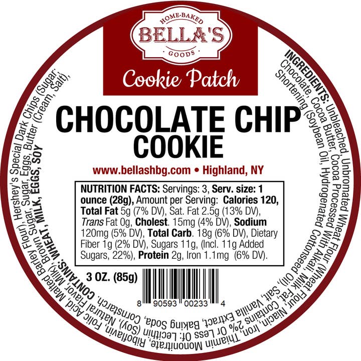 Bella's Home-Baked Goods - Wholesale Cookie - Chocolate Chip Cookie