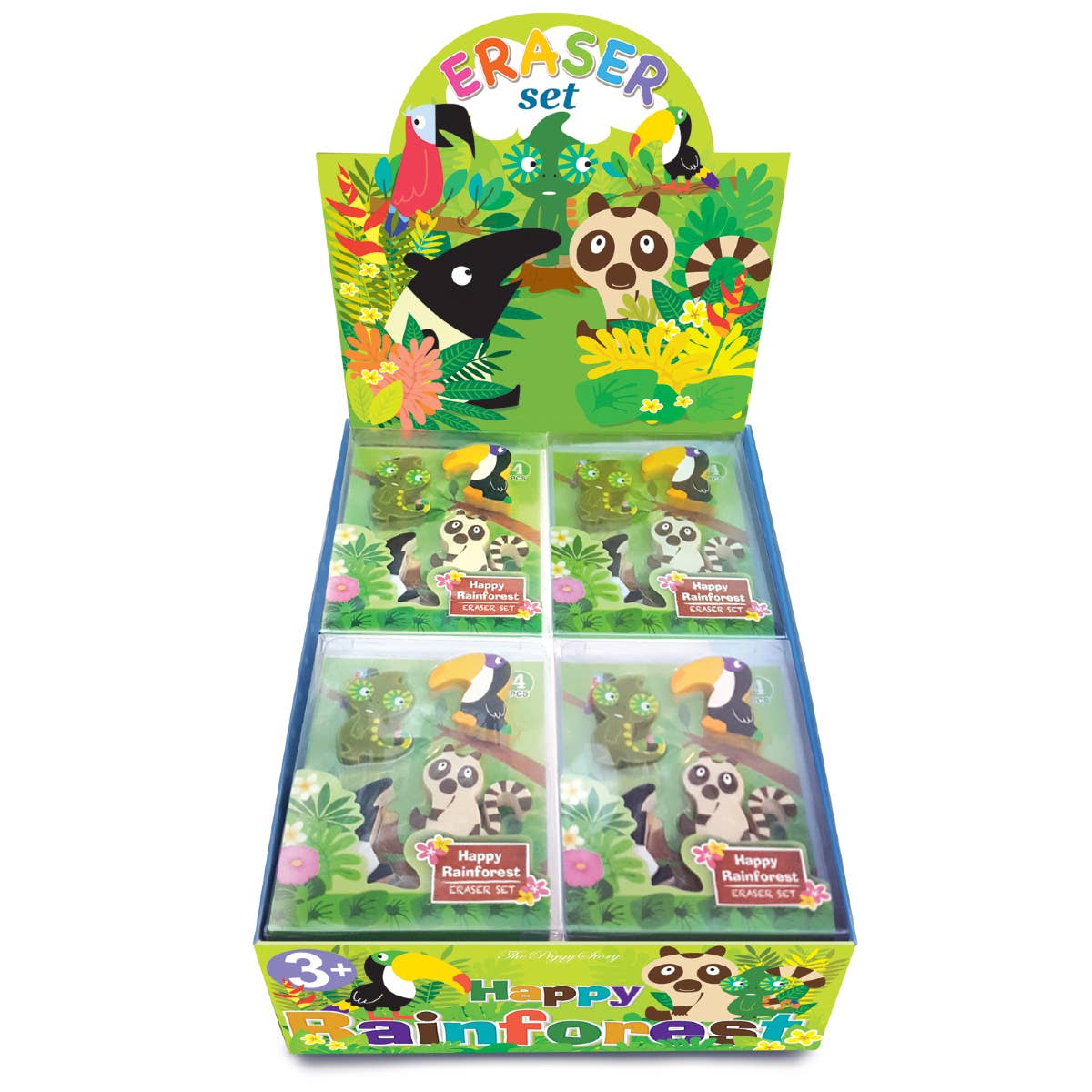 The Piggy Story – wholesale Eraser – Child – Rainforest Eraser Set1