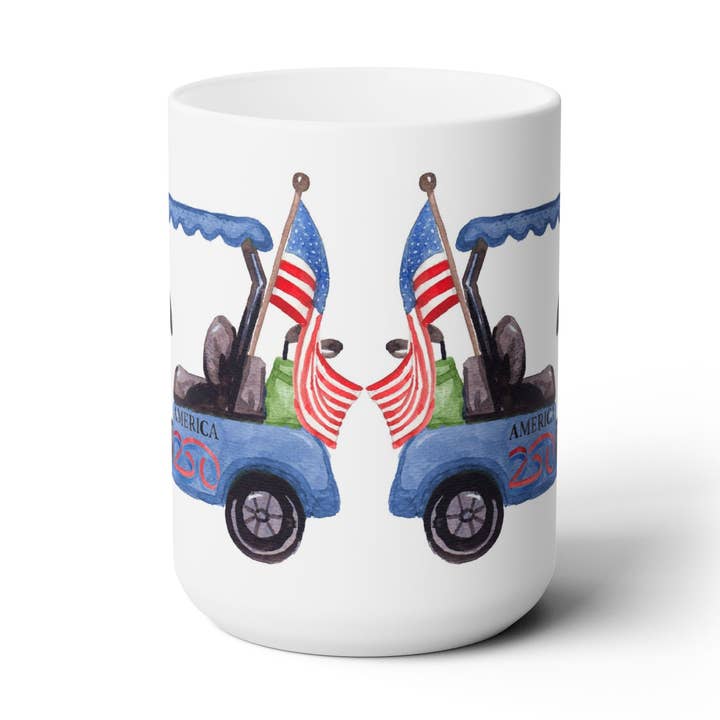 America250® Patriotisk Fairway Keramikkrus for engroshandel hos The Muddy Dog