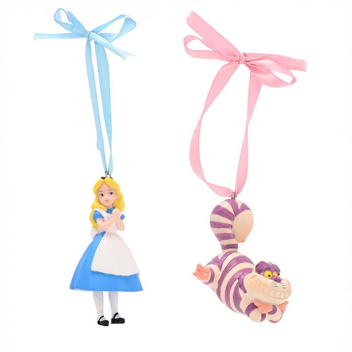 WIDDOP and Co. - Wholesale Christmas Decoration - Disney Alice And Cheshire Cat Set of 2 Hanging Decorations1