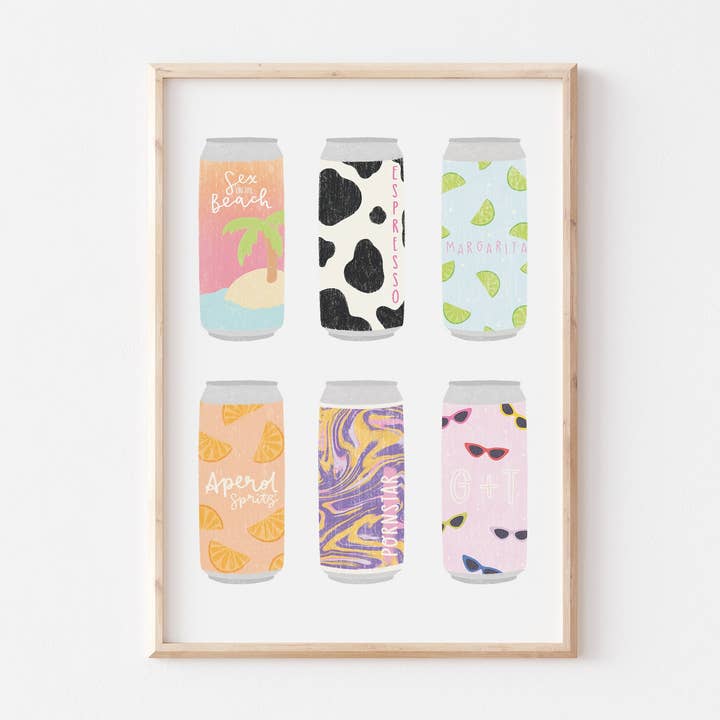 Cocktails Print // A4 A5 // Wall Art Poster // for wholesale by Lydia Southgate