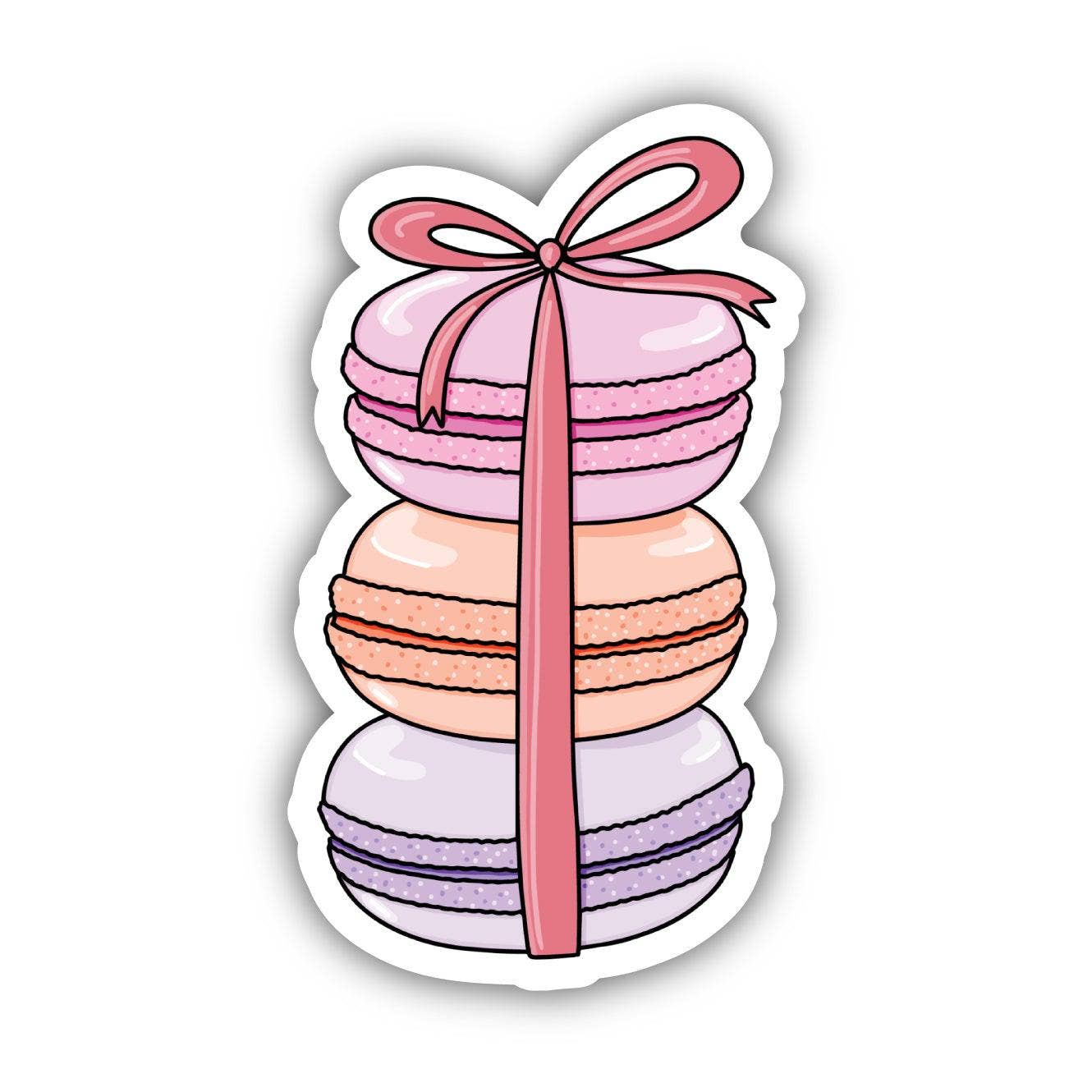 Big Moods - Wholesale Sticker - Macarons With A Bow Sticker