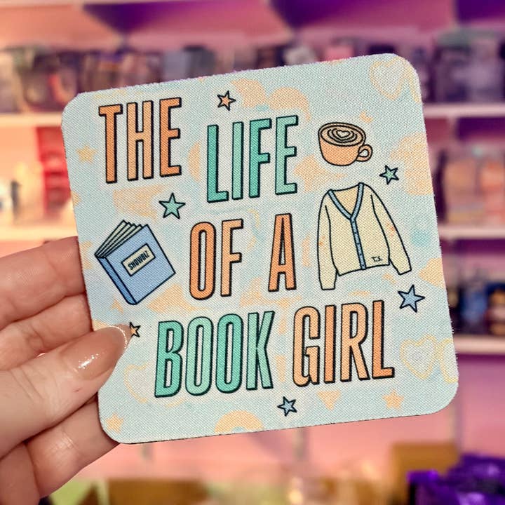 Awfullynerdy.co - Wholesale Coasters - The Life of a Book Girl Coaster - ONE Coaster2