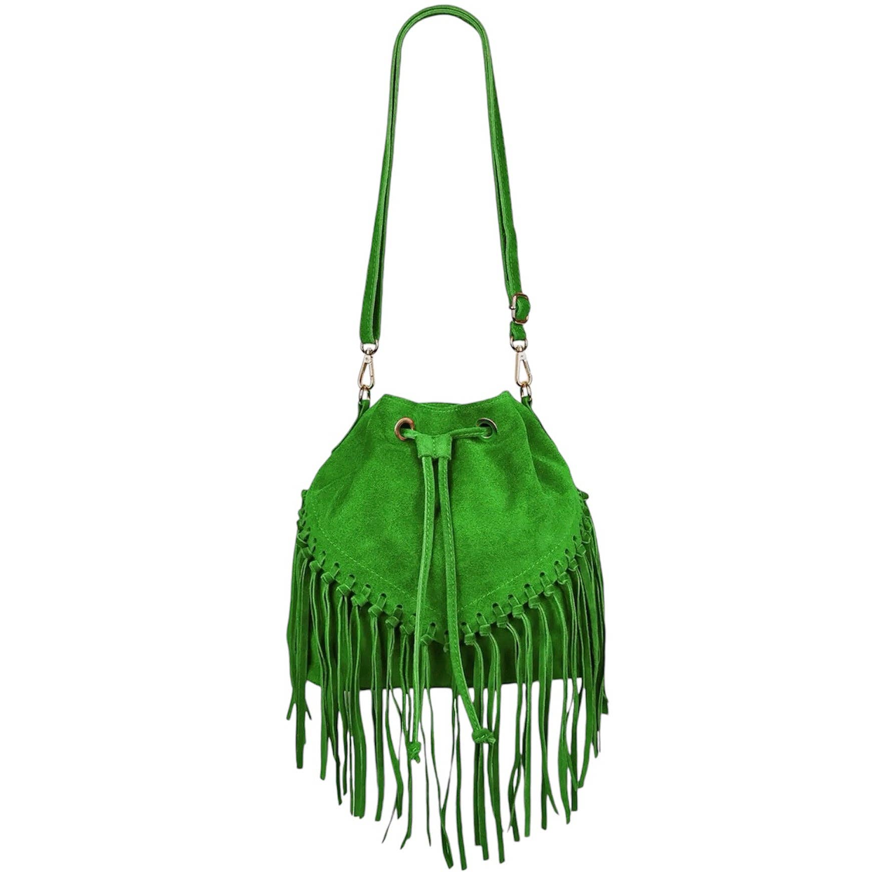 MODARNO - Vente Sac porté épaule – femme - Sac en daim Modarno à franges 26x13x26 cm19