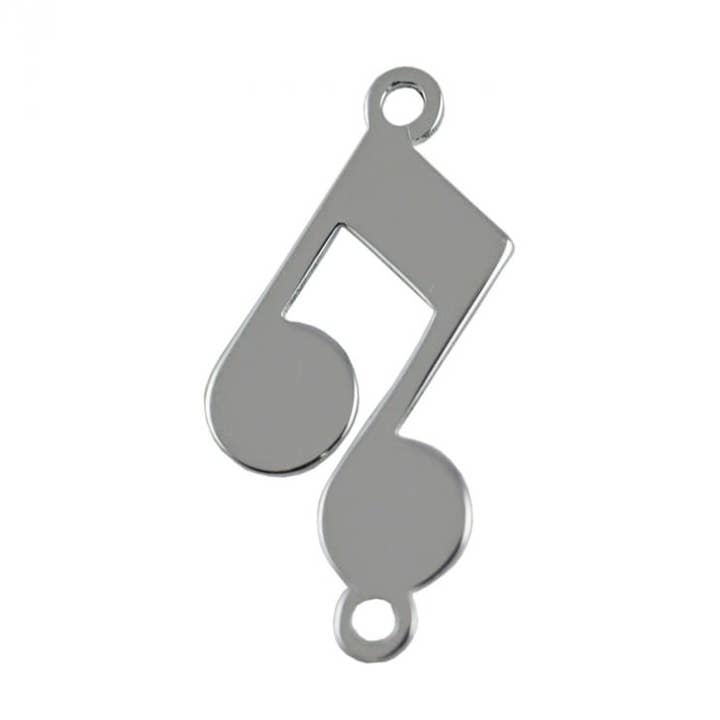 COM FORSA SL - Wholesale Individuele bedel/hanger - Tussenstuk achtste noot 16 x 7,5 mm zilver0