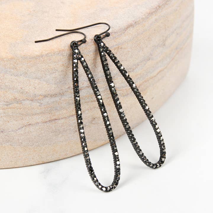 MYS Wholesale Inc - Wholesale Dangle Earrings - Long Teardrop Rhinestone Earrings