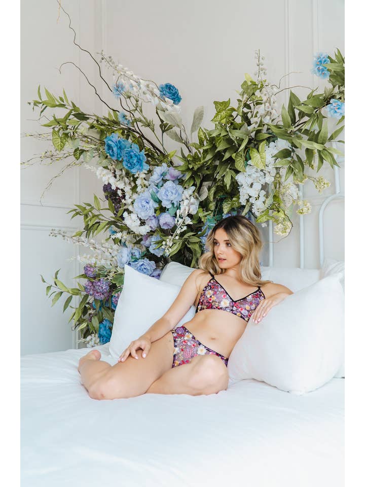 Jordan de Ruiter - Wholesale Underwear – Women's - Low Rise Brazilian Panty: Secret Garden4