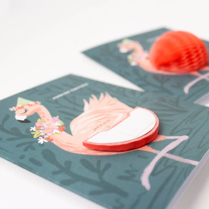Inklings Paperie - Wholesale Birthday Card - Pop-up Card - Flamingo Birthday7