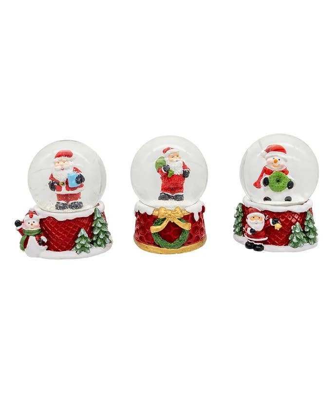 Kurt S. Adler, Inc. - Wholesale Ornament - 45mm Santa/Snowman Water Globes 3 Assorted#