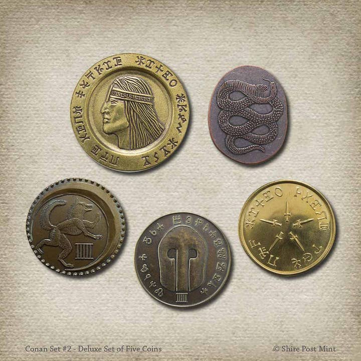 Shire Post Mint - Wholesale Keepsake Coin/Token - Conan Set #2 - Deluxe Set of Five Coins