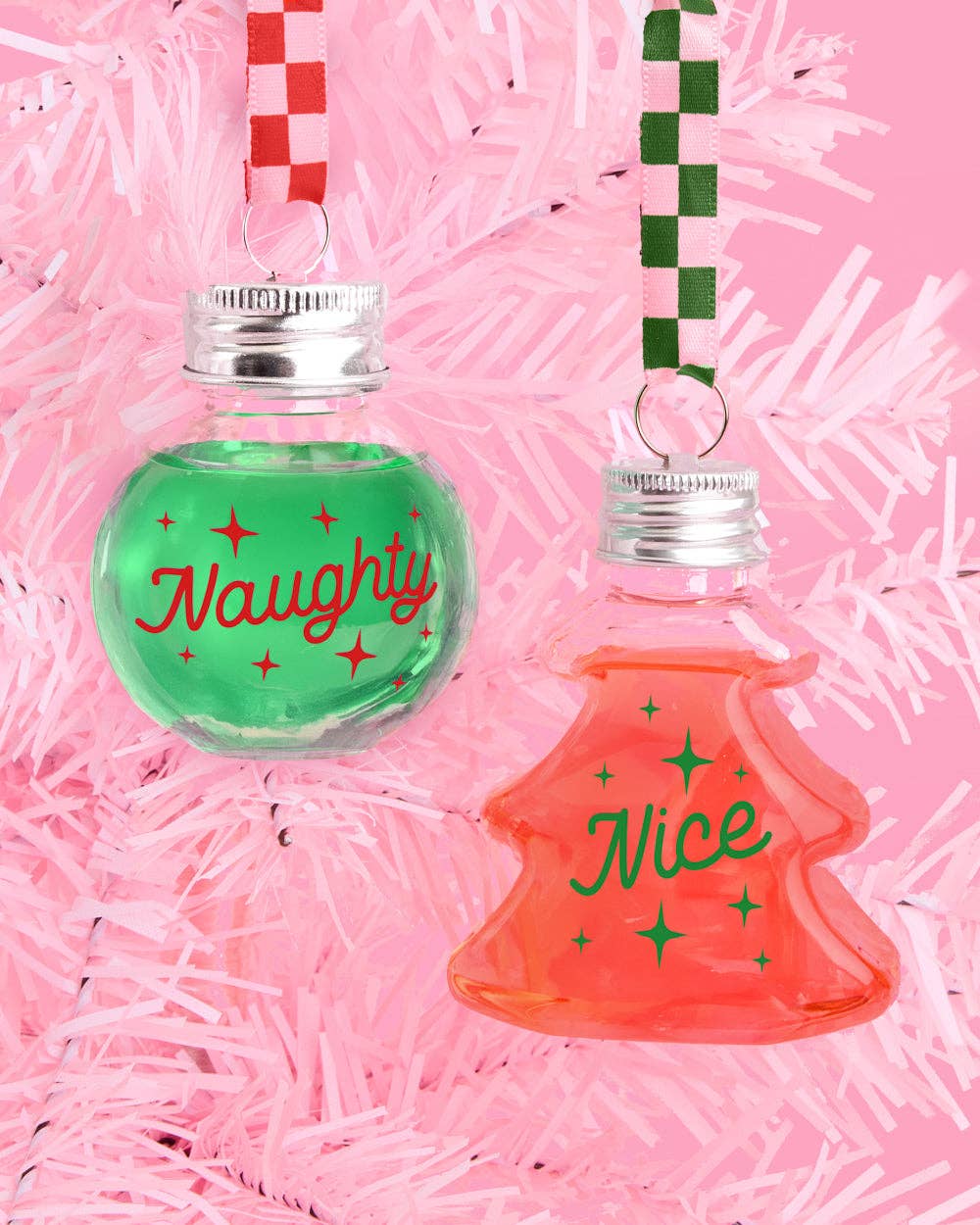 xo, Fetti - Wholesale Ornament Set - Christmas Spirit Ornaments - 10 shot glass ornaments, Christmas Party, Team Nice Naughty0