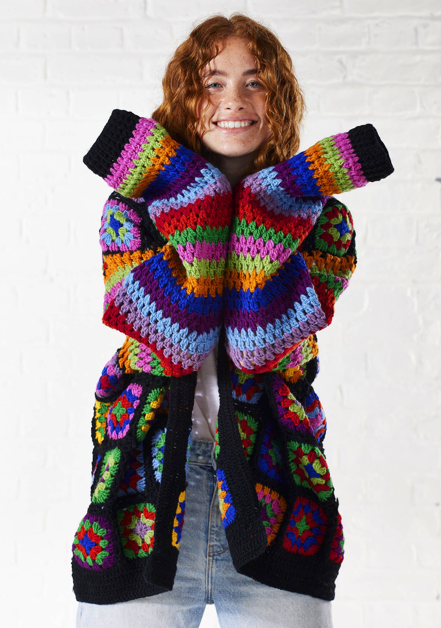 Namaste - Wholesale Cardigan - Women's - Crochet Rainbow Cardigan4