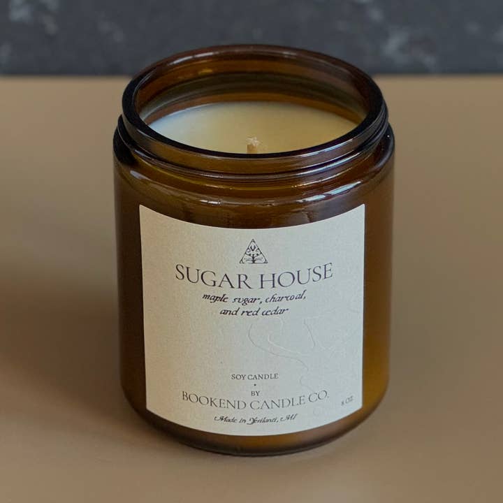 Sugar House Soy Candle for wholesale by Bookend Candle Co.