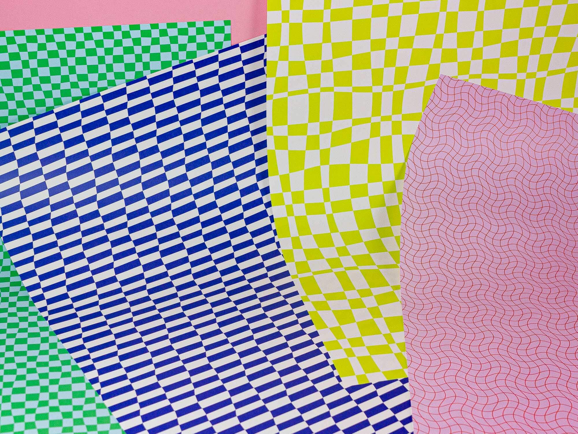 My Darlin' – Engroshandel Gavepapir – Space Time Checks Gavepapir ark eller rulle2