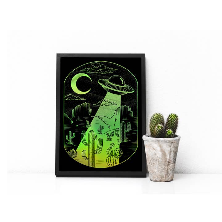 Estampado de lámina OVNI para venta al por mayor de Cooper Calligraphy Art