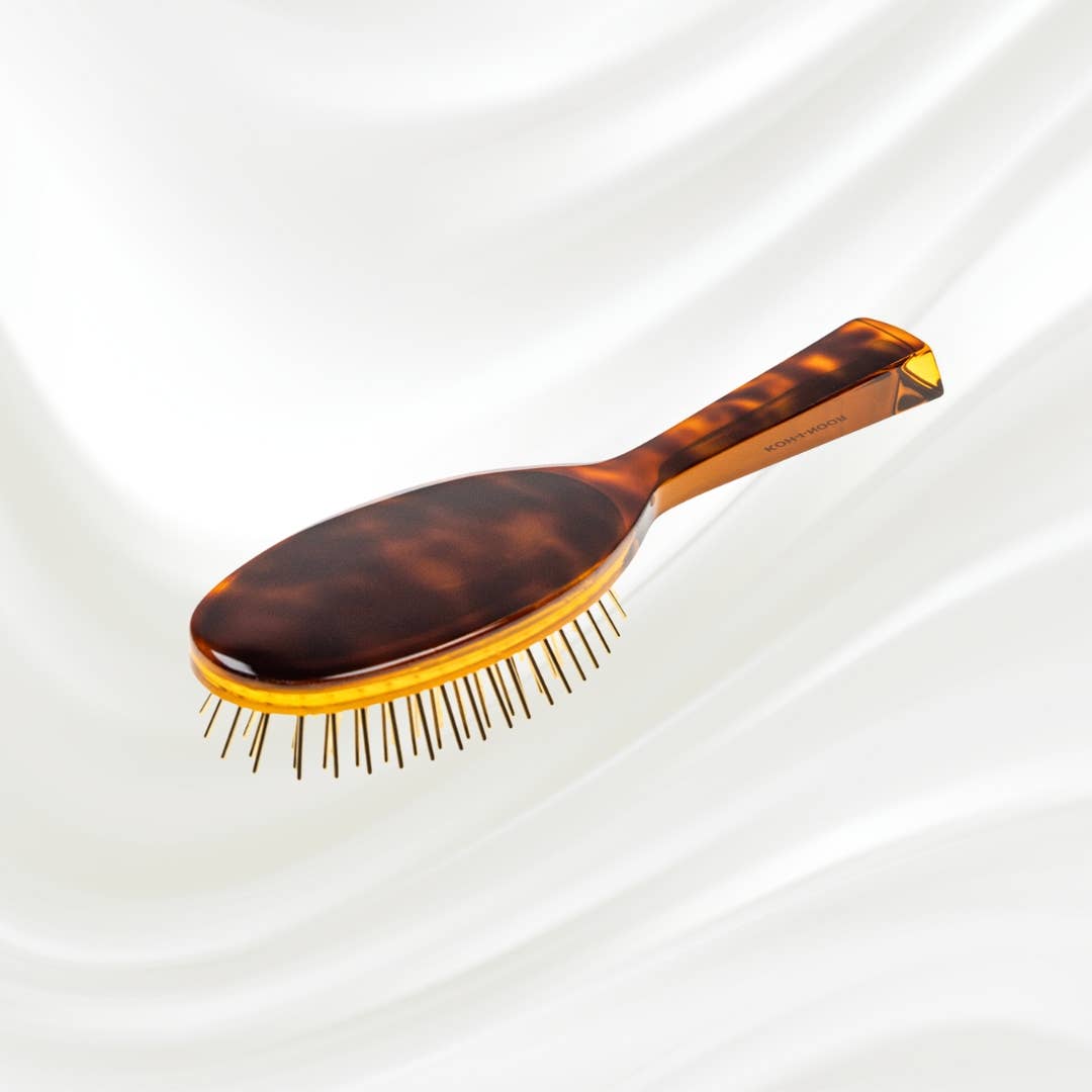 Koh-I-Noor - Wholesale Hair Brush/Comb - Jaspe Pneumatic Gold Pin Oval Brush, Large5