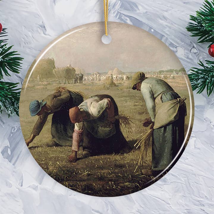 Adorno de Jean-Francois Millet the Gleaners, cuadro famoso para venta al por mayor de OrnamentallyYou