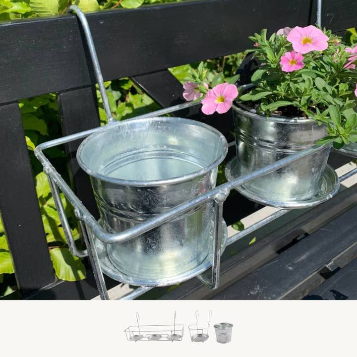 PLINT A/S - Wholesale Outdoor Ornament/Decor - Balcony pot holder, Galvanised2