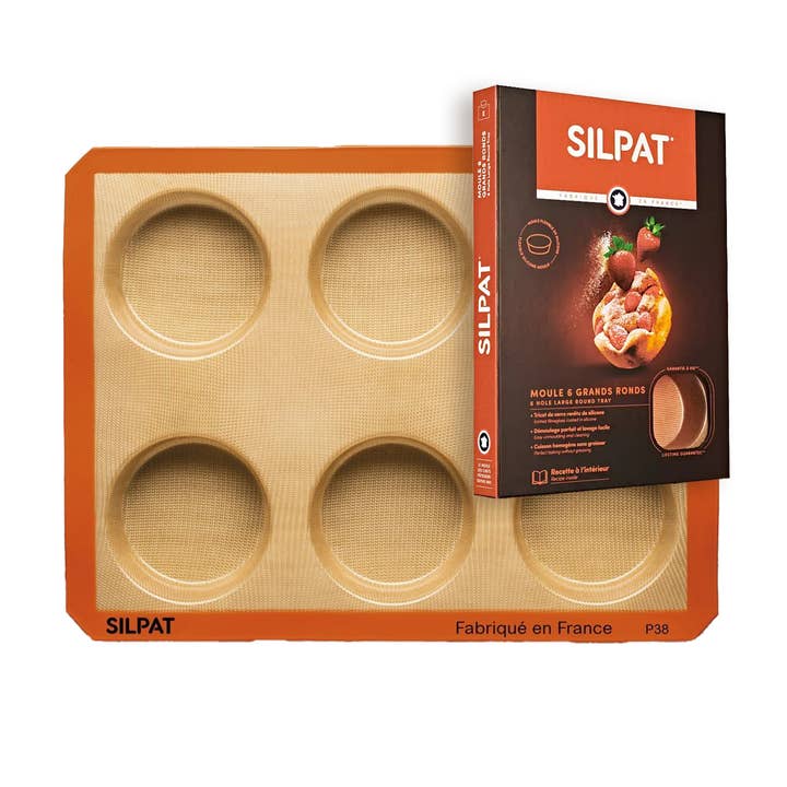 Silpat 6 Hole Large Round Mold for wholesale by Maison Demarle
