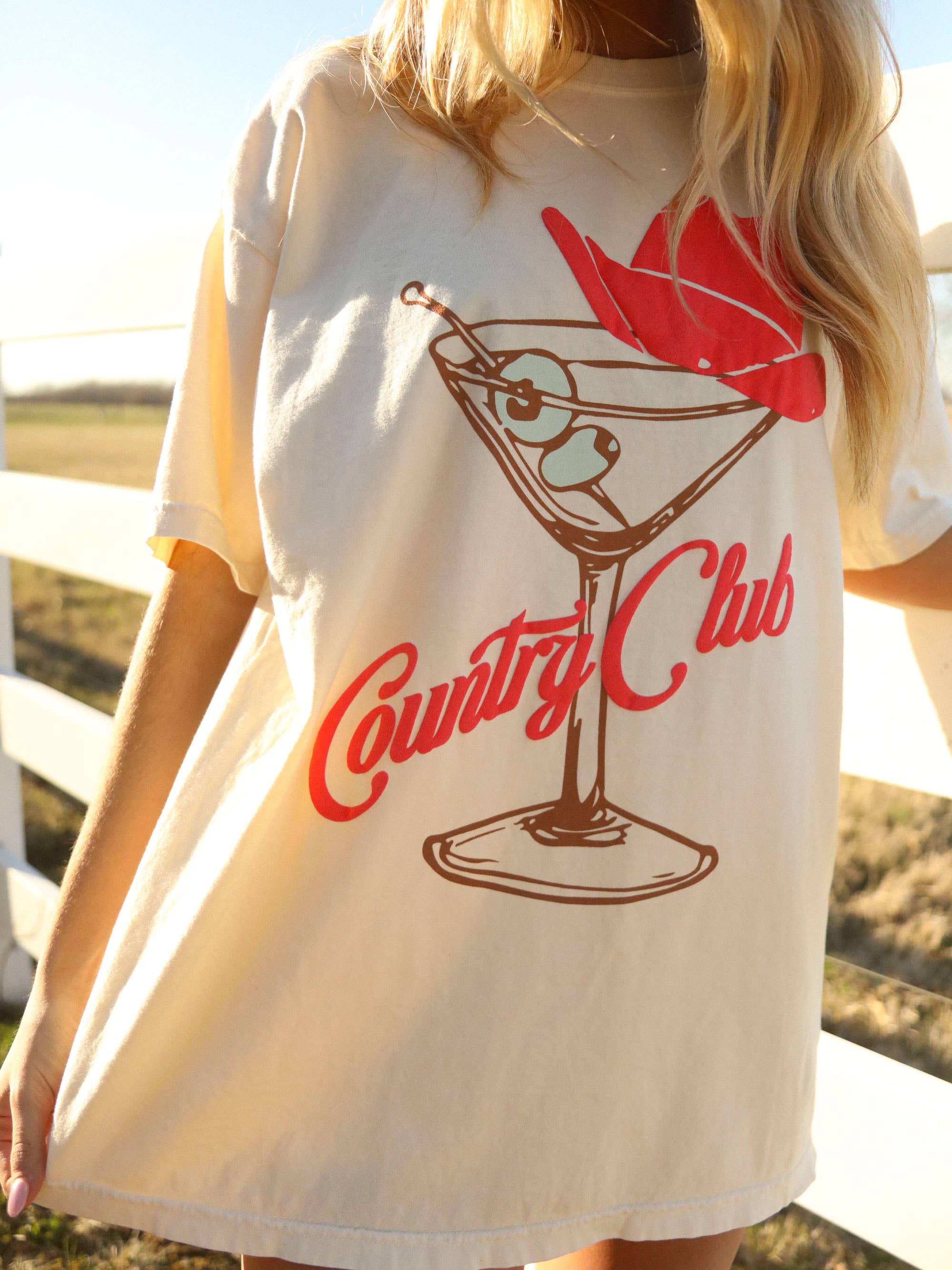 CHARLIE SOUTHERN - Vente T-shirt sérigraphié – femme - TEE MARTINI DU CLUB DE CAMPAGNE COWBOY2