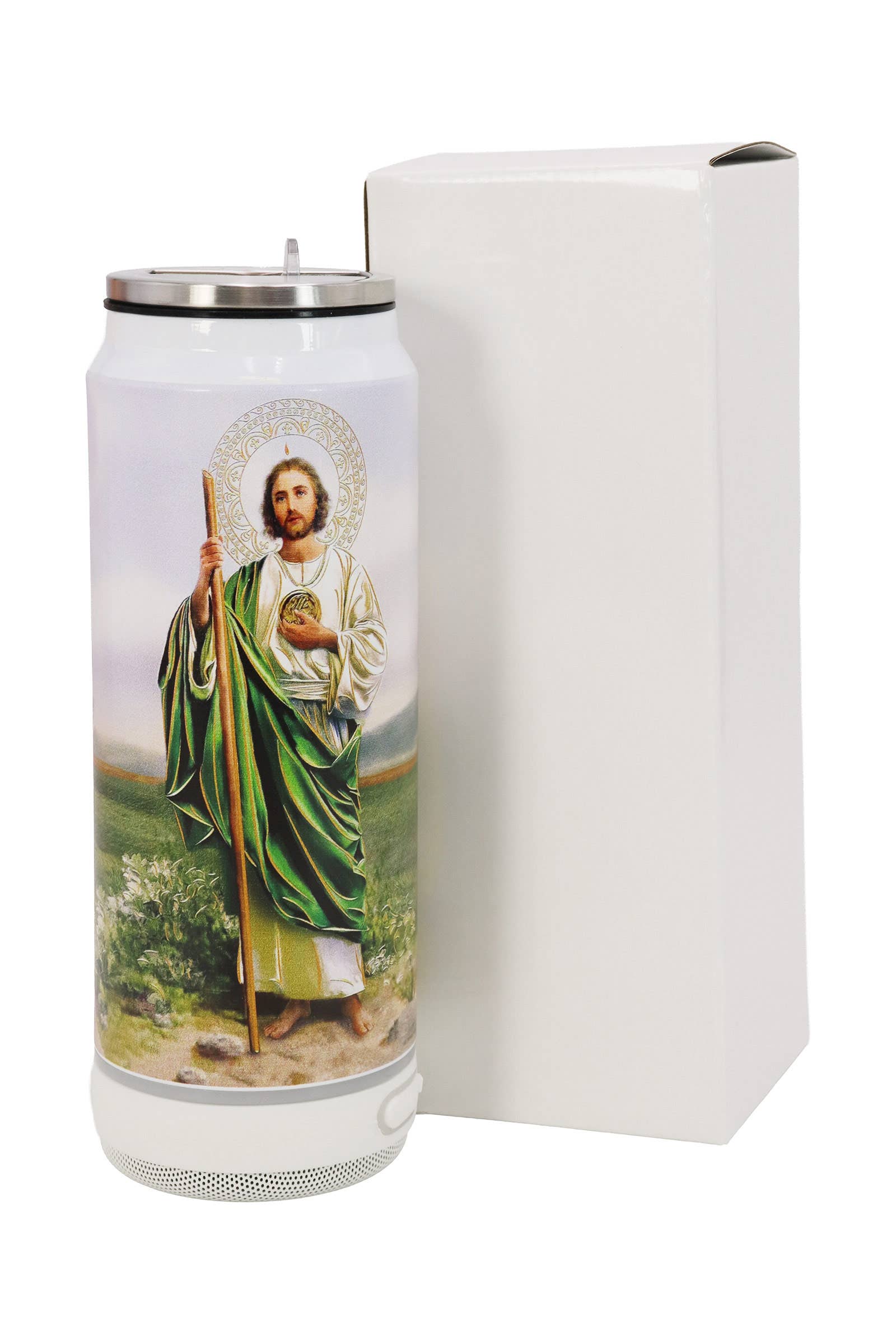 GREEN WHITE St. Jude Tumbler With Bluetooth Speaker for wholesale on Faire9