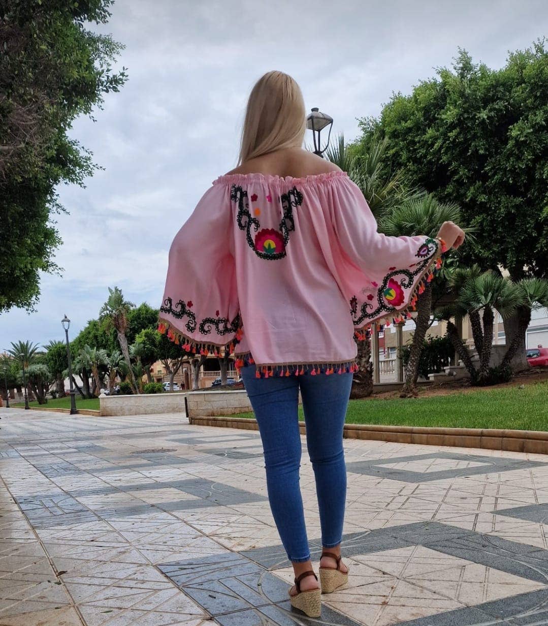 TABITHA - Wholesale Blouse - Women's - Mexican Embroidered Blouse8