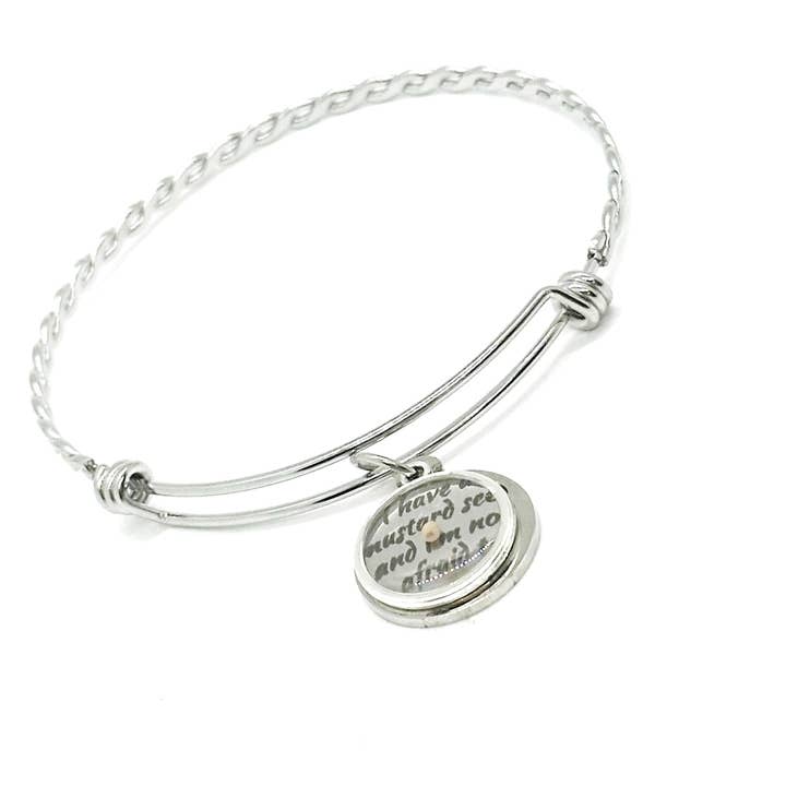 I Have A Mustard Seed And I’m Not Afraid To Use It Faith Charm Bracelet, Christian Jewelry, Mustard Seed Faith Gift For Her, Believer Gift for wholesale by JKCE Designs