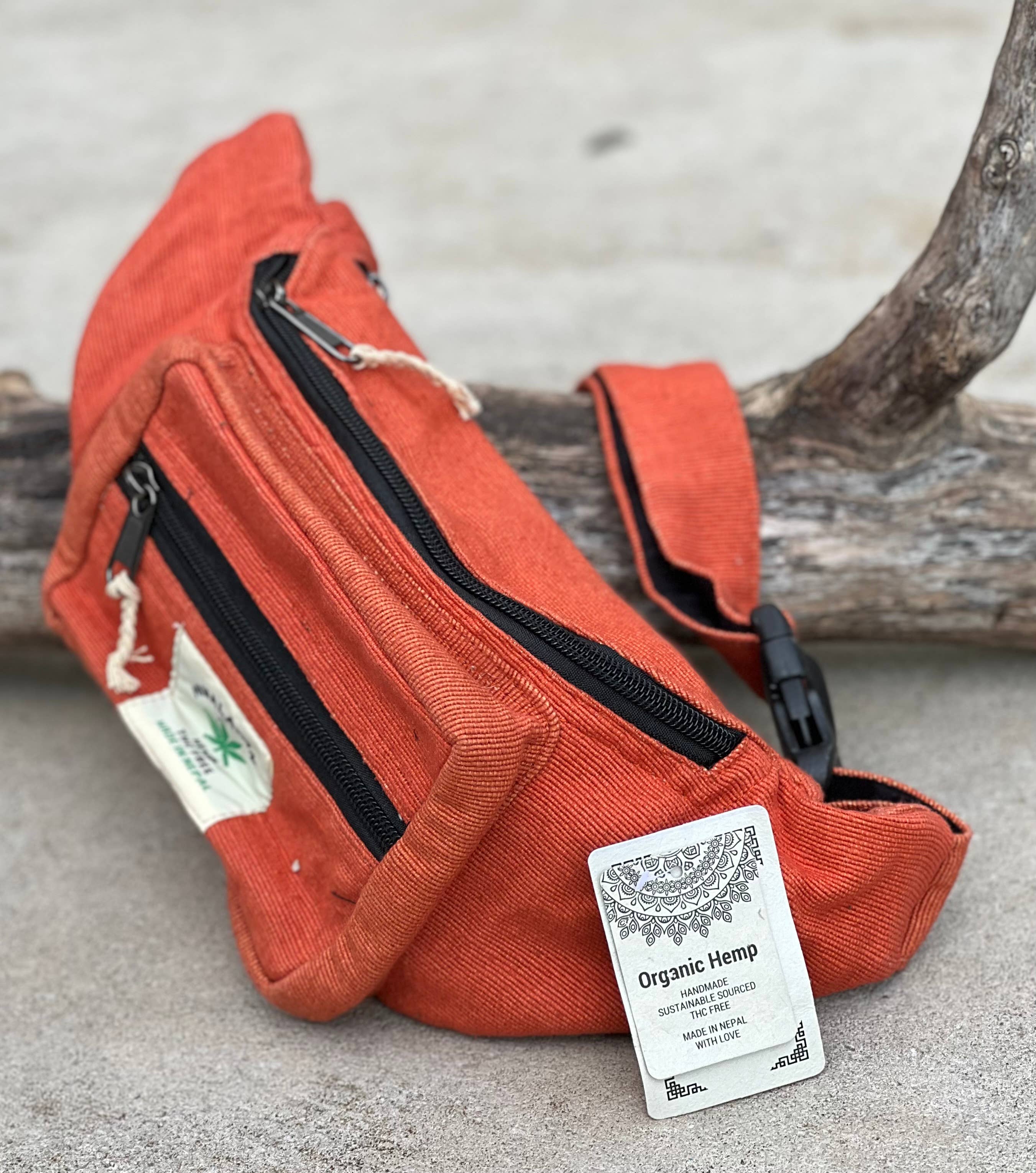 Lungta Imports - Wholesale Belt Bag - Women's - Eco-Friendly Boho Hippie Style Hemp Fanny Pack Hip Waist Bag21