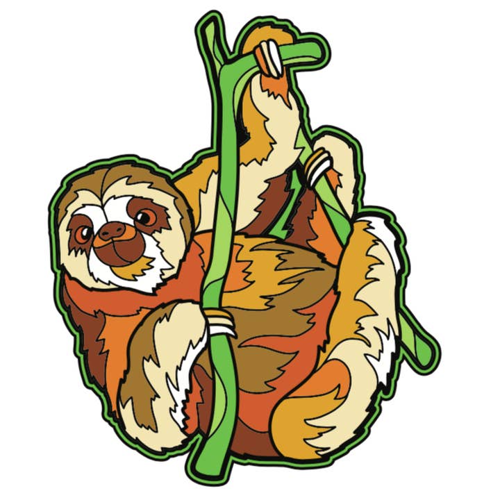 Little Critterz - Wholesale Lapel pin/button - Sloth Stylized Pin