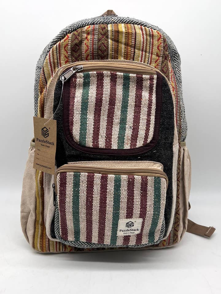 Zaino da giorno in misto canapa Gheri leggero per la vendita all'ingrosso da parte di PuzzleStack