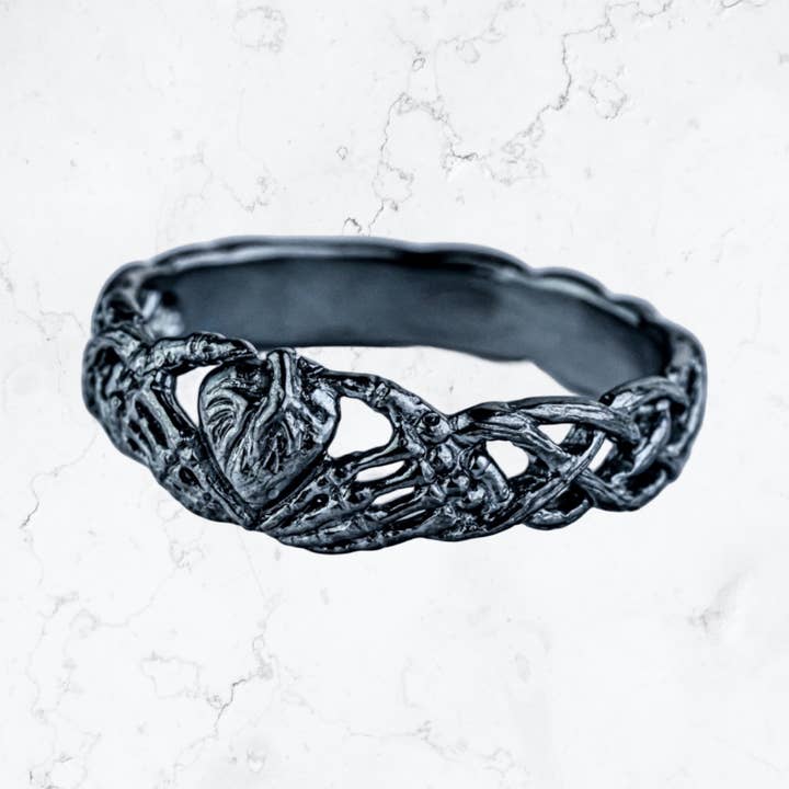 Fantasy Gothic World - Wholesale Band/Stacked Ring - Sterling Silver Claddagh Ring - Irish Claddagh Ring