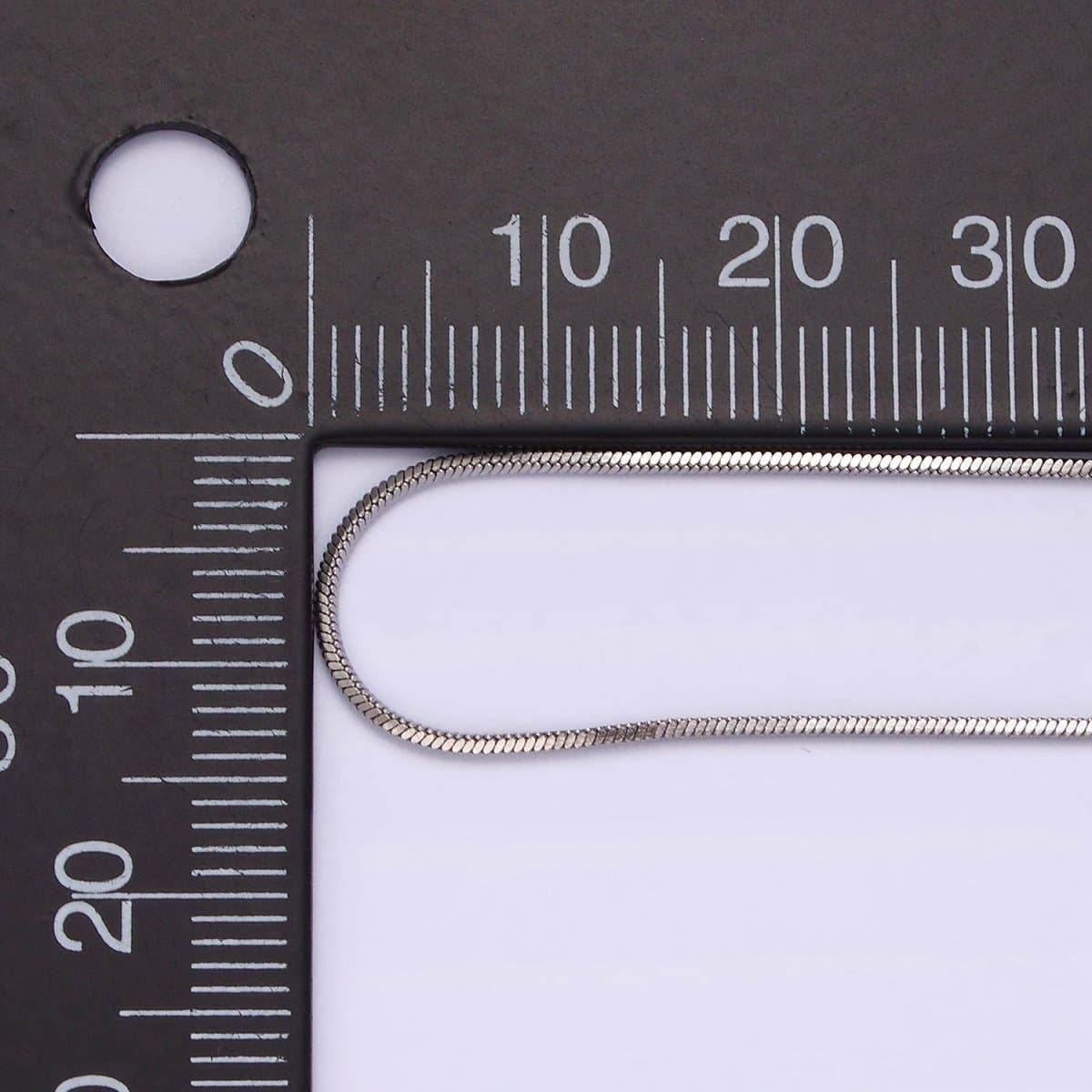 Aim Eternal - Wholesale Link & Chain Necklace - Stainless Steel 1mm Dainty Snake 20 Inch Layering Silver Chain Necklace | WA-2266 Clearance Pricing1