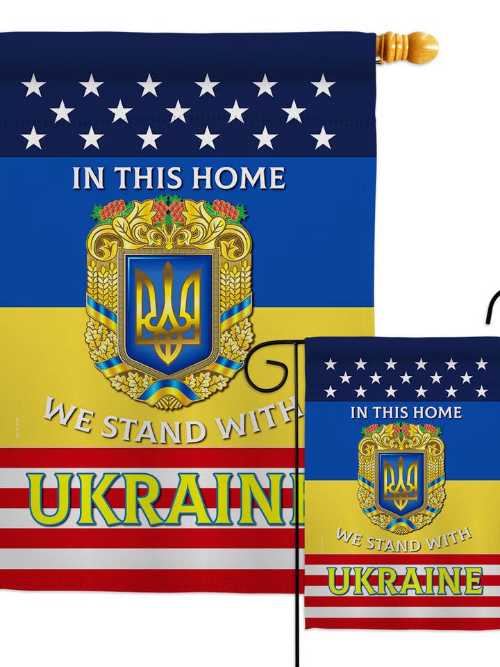 Flag Home Ukraine Cause Old Glory Garden House 2-Sided for wholesale by Two Group Flag Co