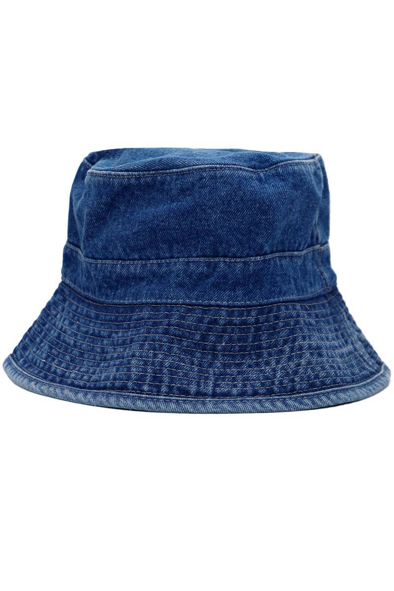 COME MOSTRATO Cappello da pescatore in cotone denim twill lavato in vendita all'ingrosso su Faire2