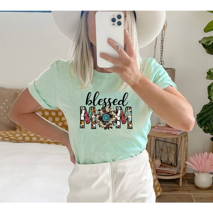 Blessed Mom T-shirt | Graphic Gift for wholesale by KM Clothing