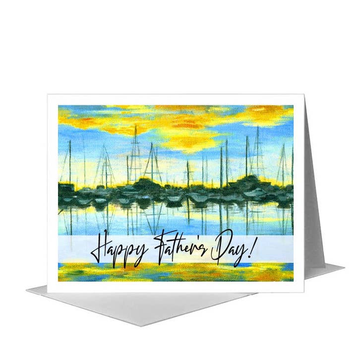Printed Canvas - Wholesale Father's Day Card - Reflection, Greeting Card (#7105A)