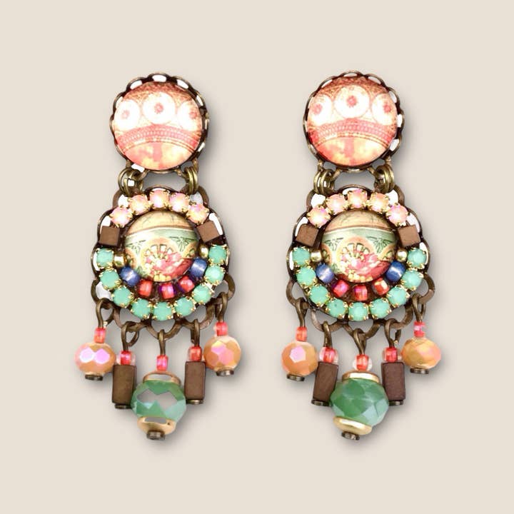 VINTAGE CRYSTAL EARRINGS for wholesale by melizijewelry