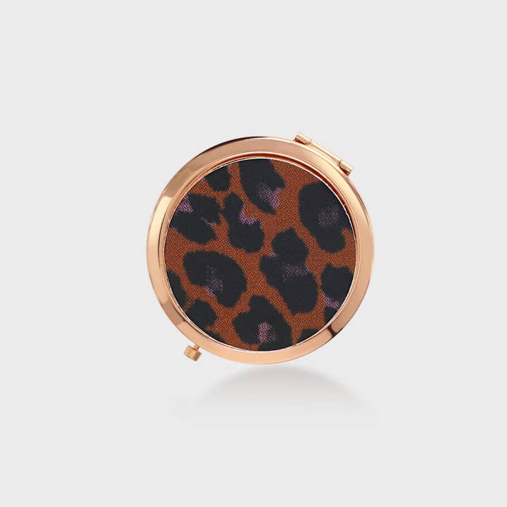Acorn and Hide – wholesale Compact mirror – Rose Gold Mirror with Leather Lid2