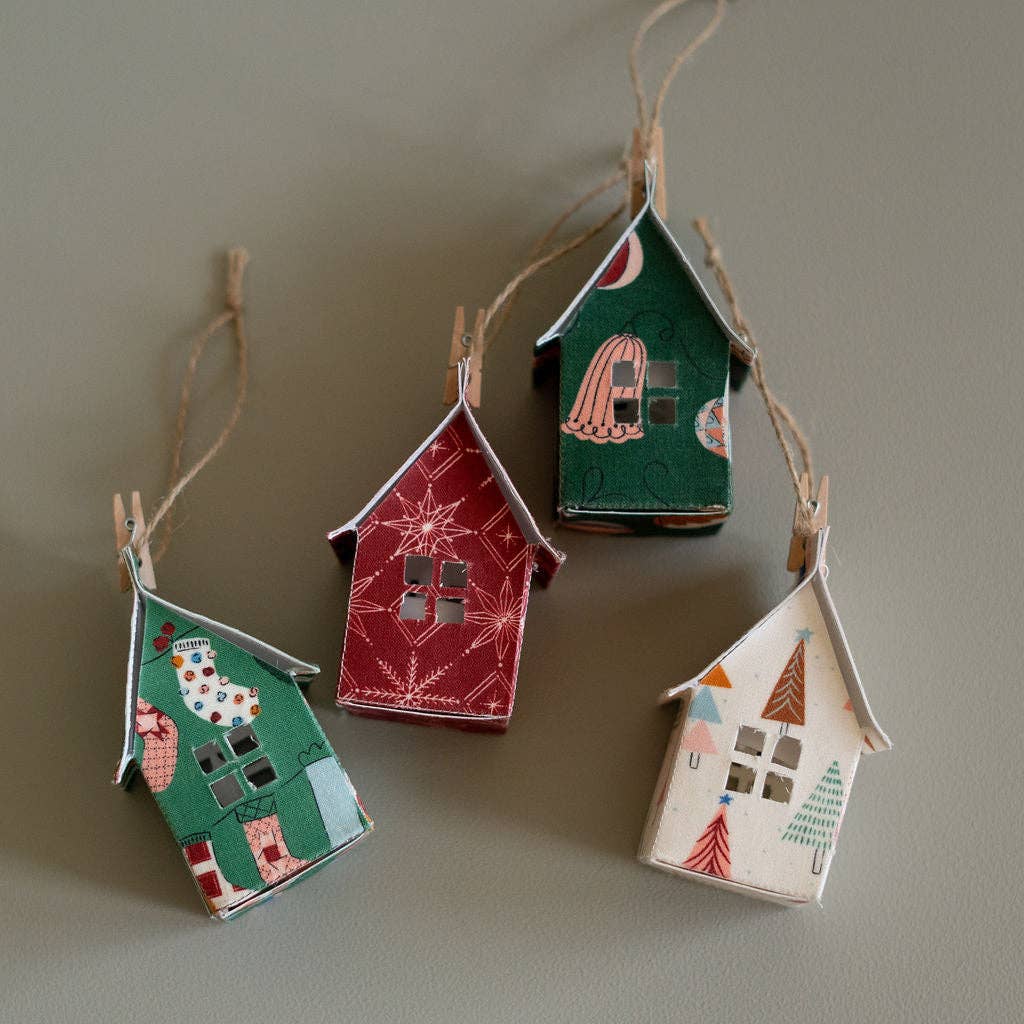 Gossling Organics - Wholesale Ornament - Holiday Fabric House Luminary4