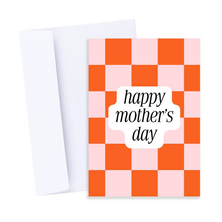 Happy Mother's Day Checkers Card - Modern Mother's Day Card for wholesale by Popsy Press
