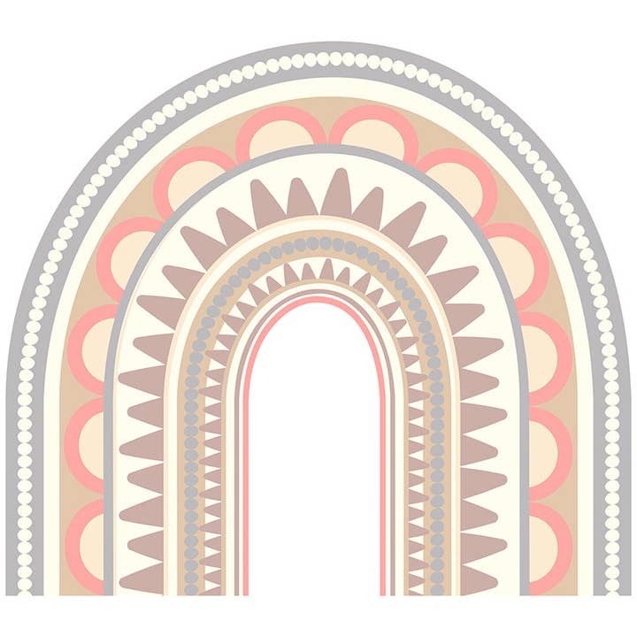 Testiera per bambini in vinile Rainbow mandala per la vendita all'ingrosso da parte di Pinted