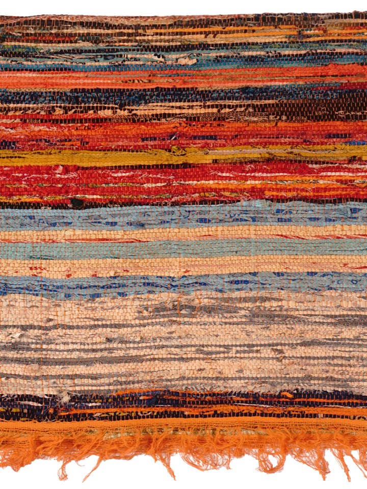 Tapete de tecido reciclado laranja de 5 'x 8' por atacado de Vintage Addiction